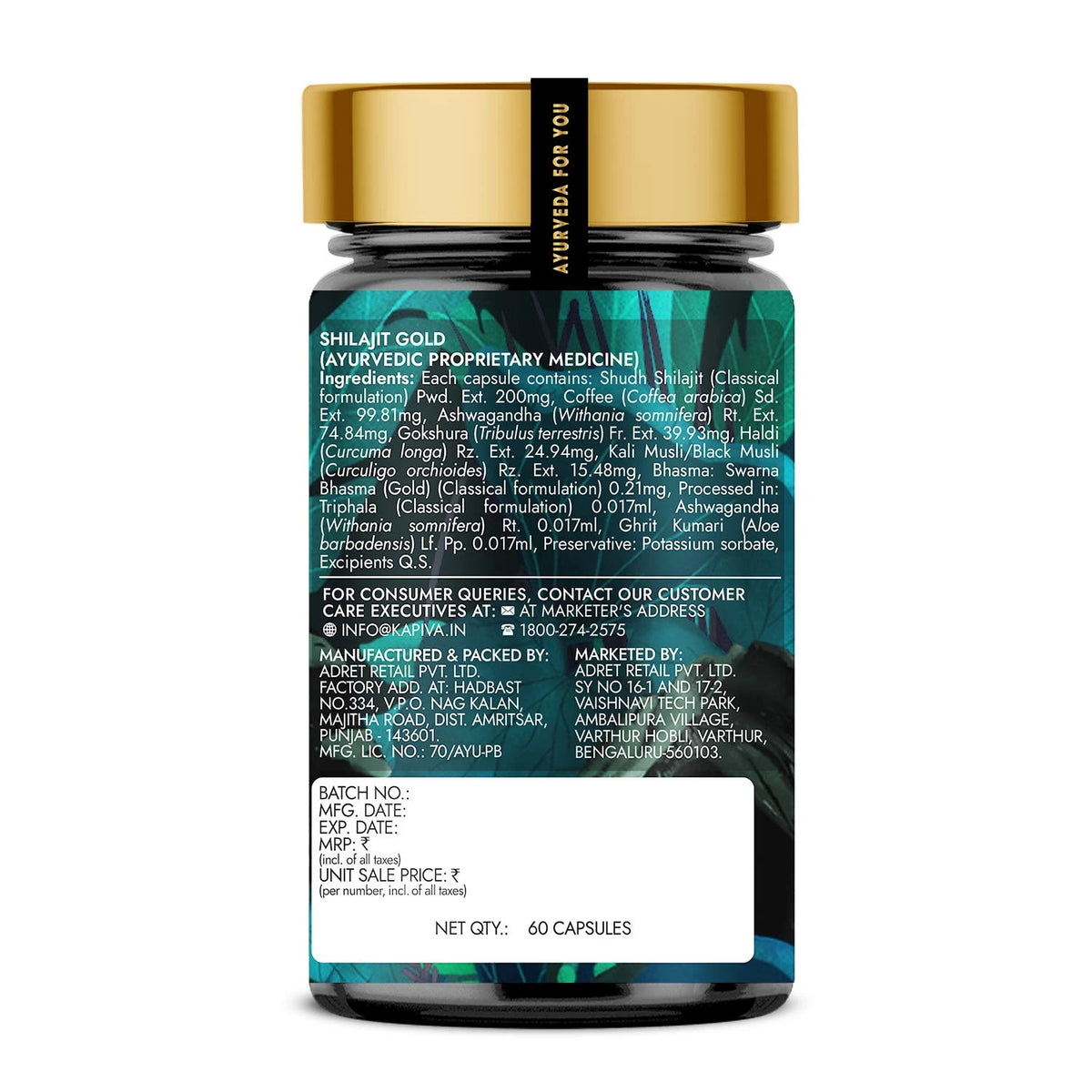 Shilajit Gold Capsules - 60 Caps