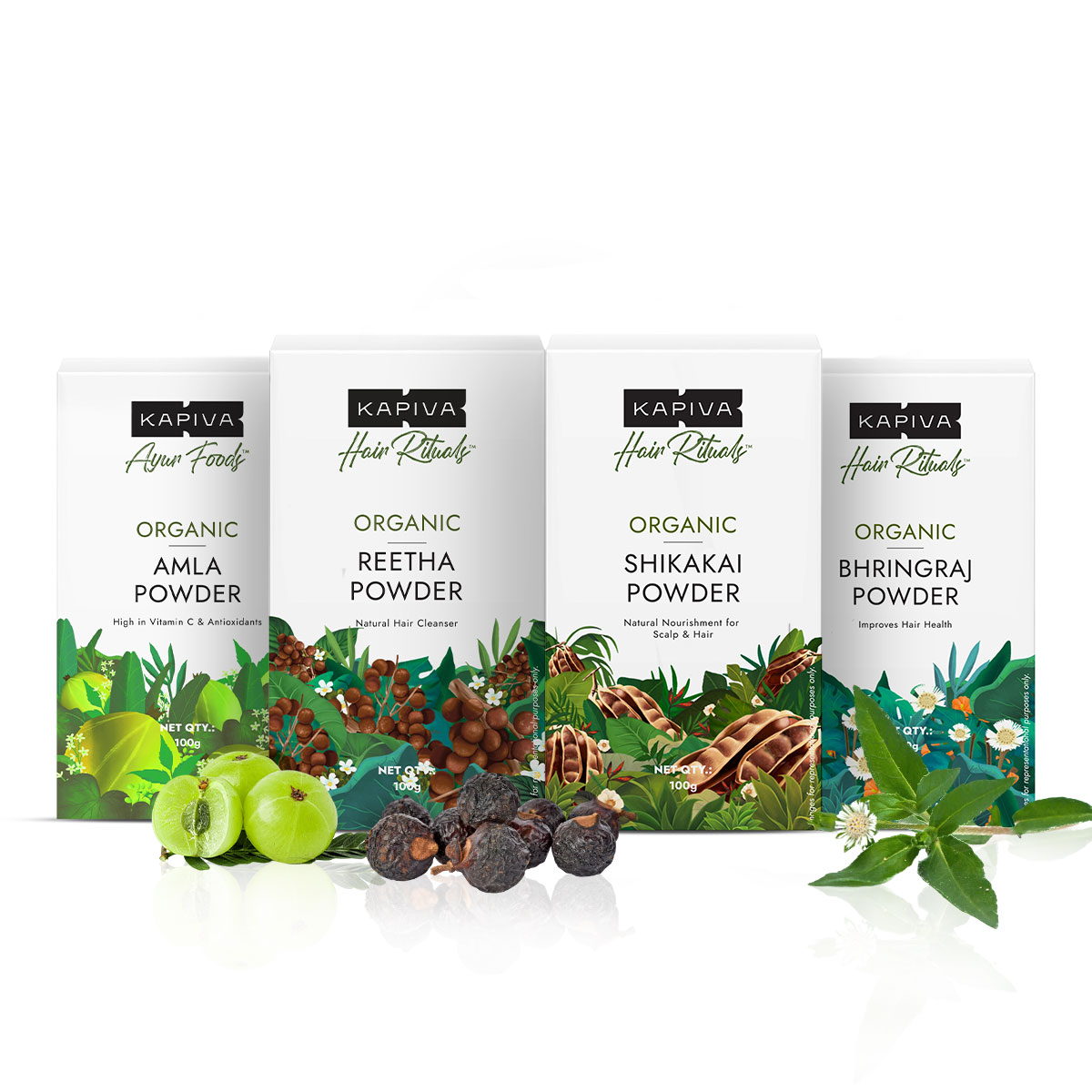 Natural Condition + Cleanse Combo | Amla, Reetha, Shikakai, Bhringraj