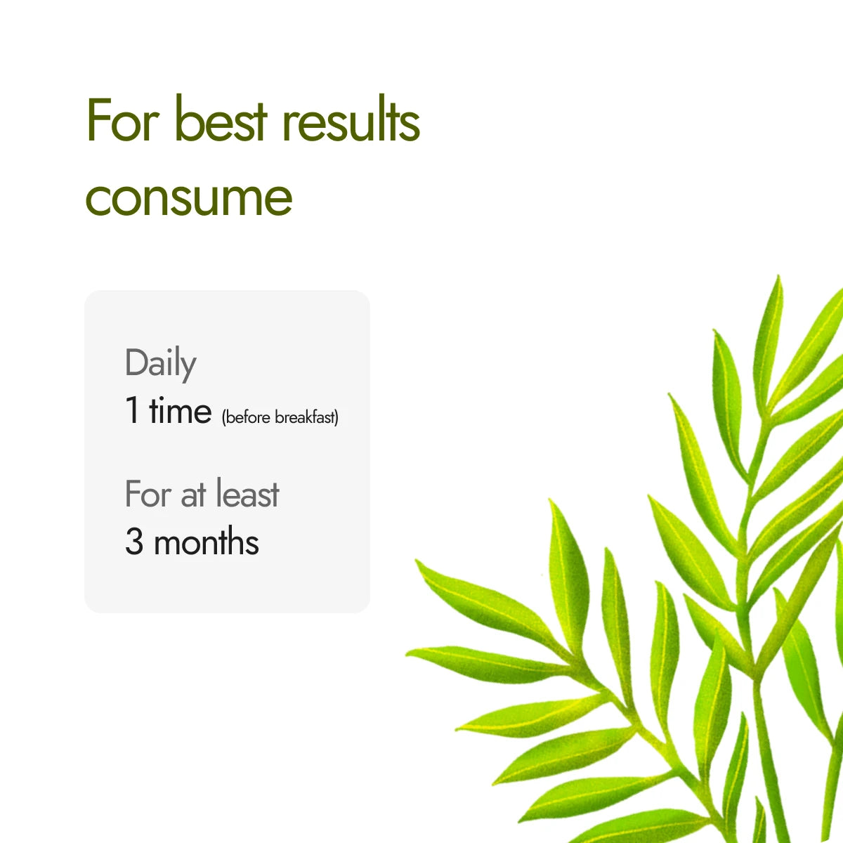 Kapiva Dia Free 2X Tablets best results guide, consume once daily before breakfast for at least 3 months