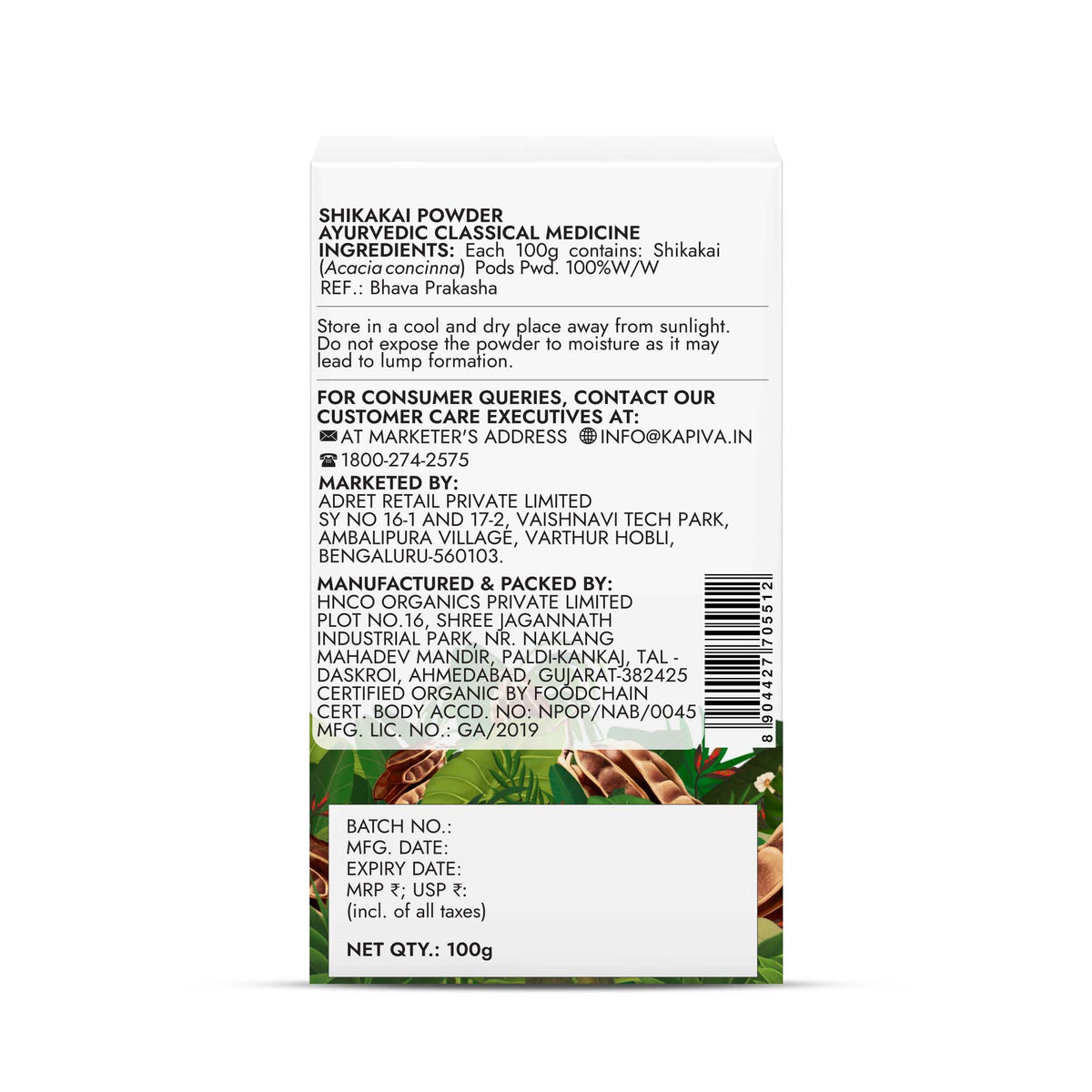 Organic Shikakai Powder