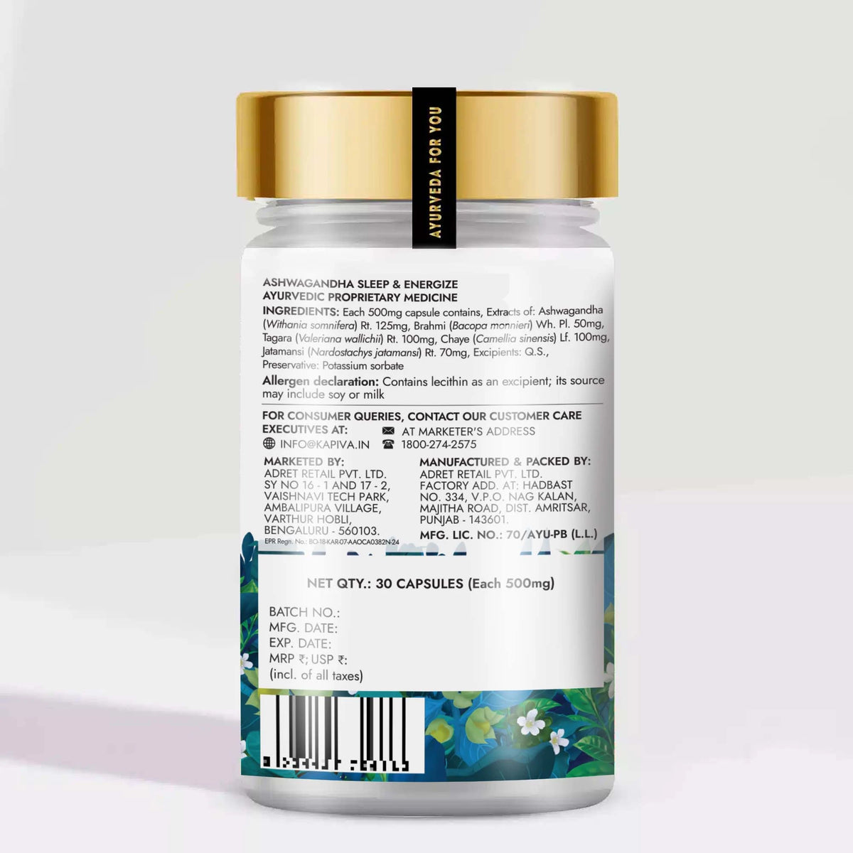 Ashwagandha Sleep & Energize Capsules